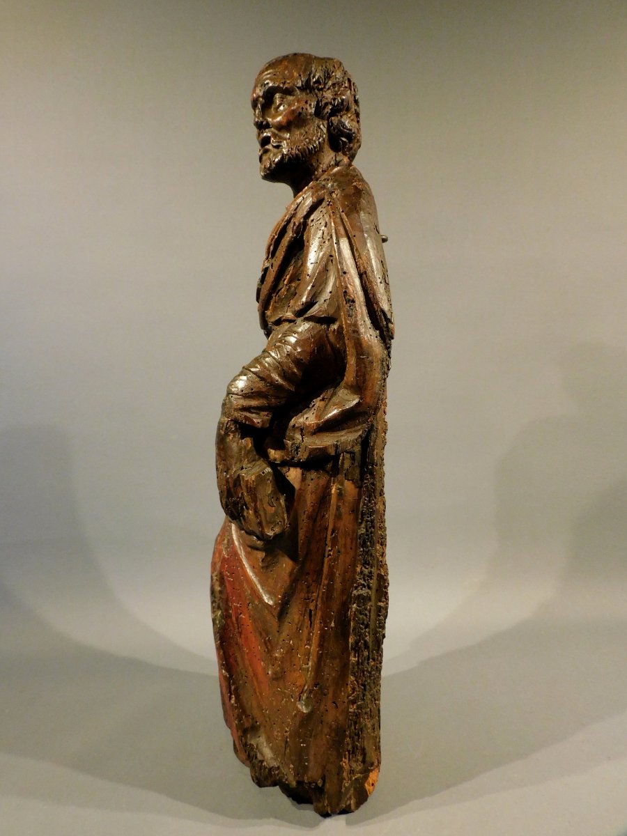 Statue en bois Saint Pierre XVIe siécle Haute Epoque-photo-7