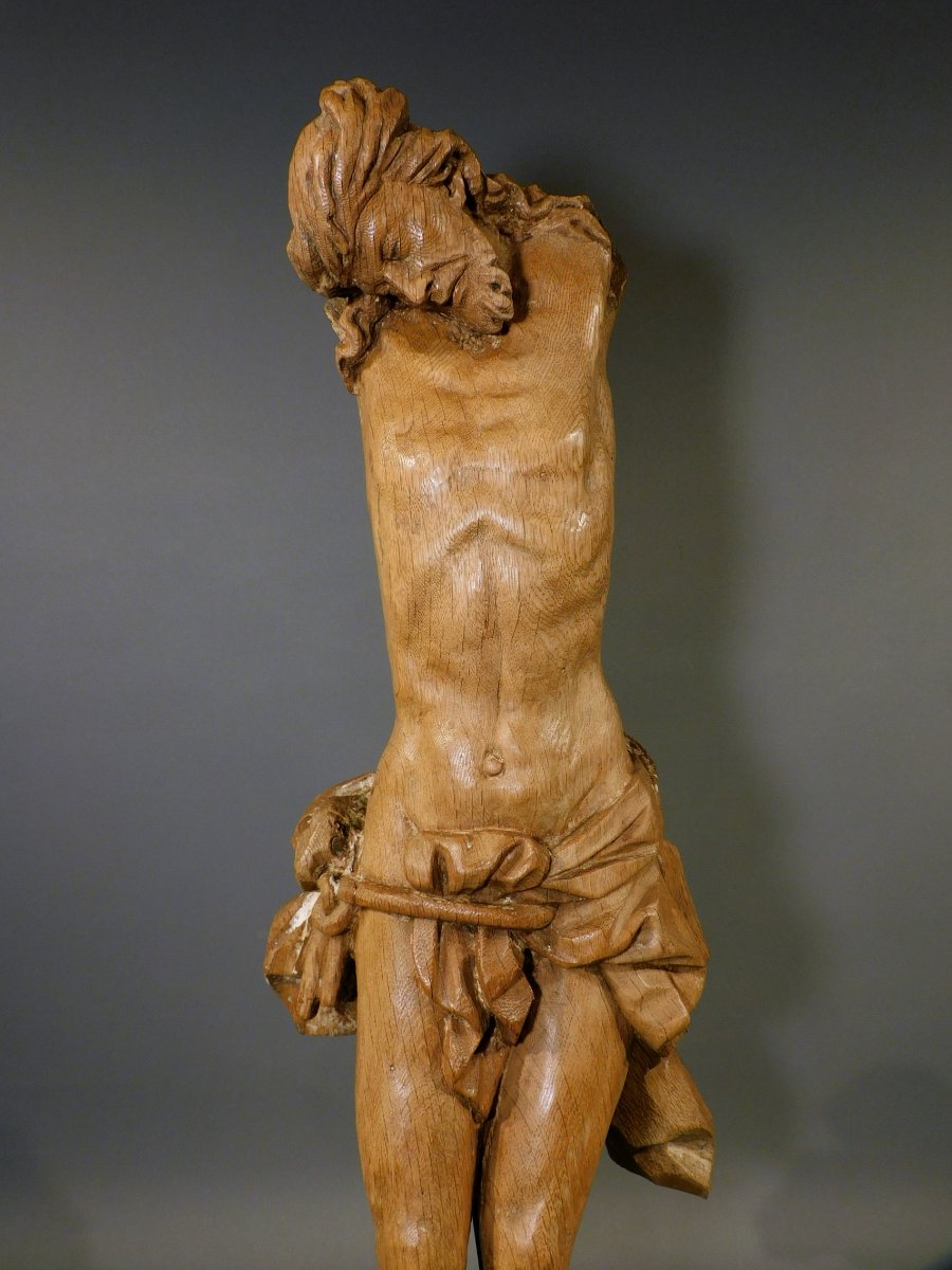 17th-century Carved Wooden Figure Of Christ-photo-4