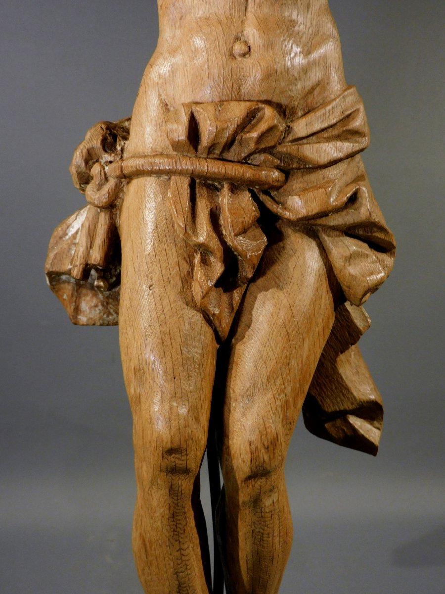 17th-century Carved Wooden Figure Of Christ-photo-5