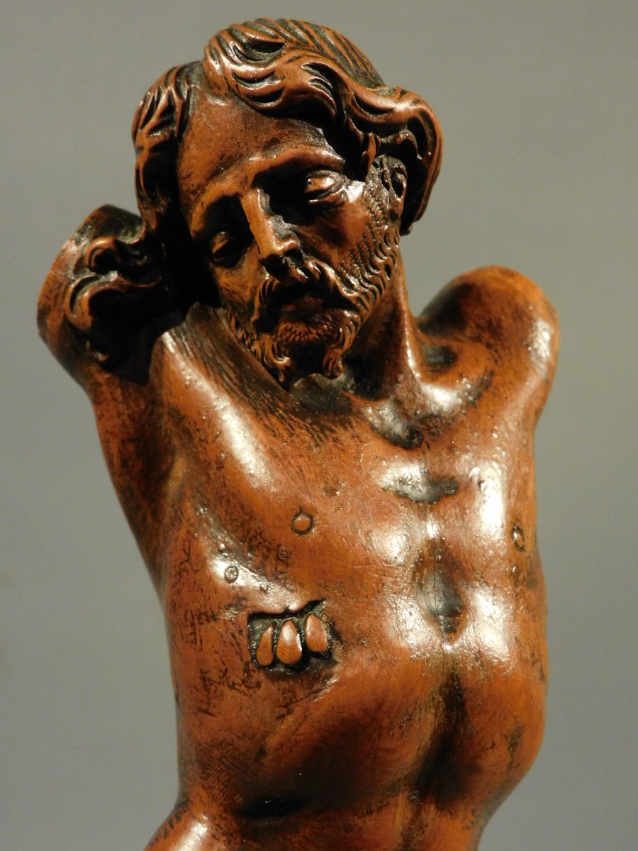 Christ en bois sculpté XVIIIe siécle  - corpus Christi 18eme -photo-5
