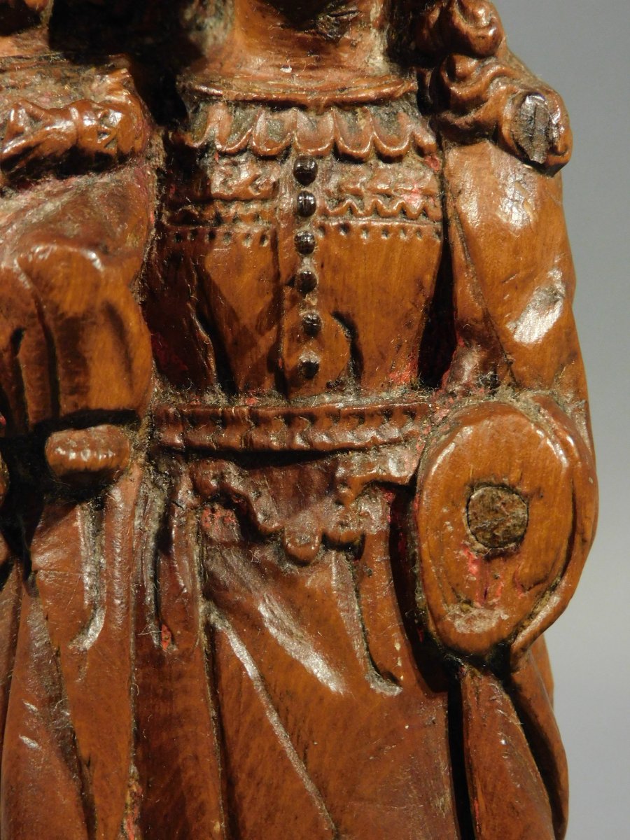 Virgin And Child In Boxwood, 17th Century, High Period-photo-3