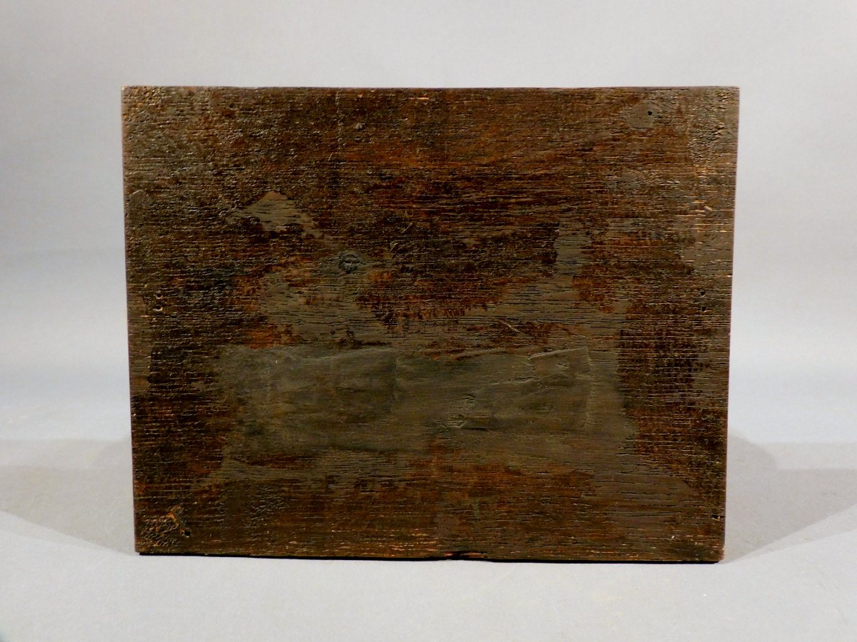 17th-century Wooden Panel Depicting A Putto-photo-3