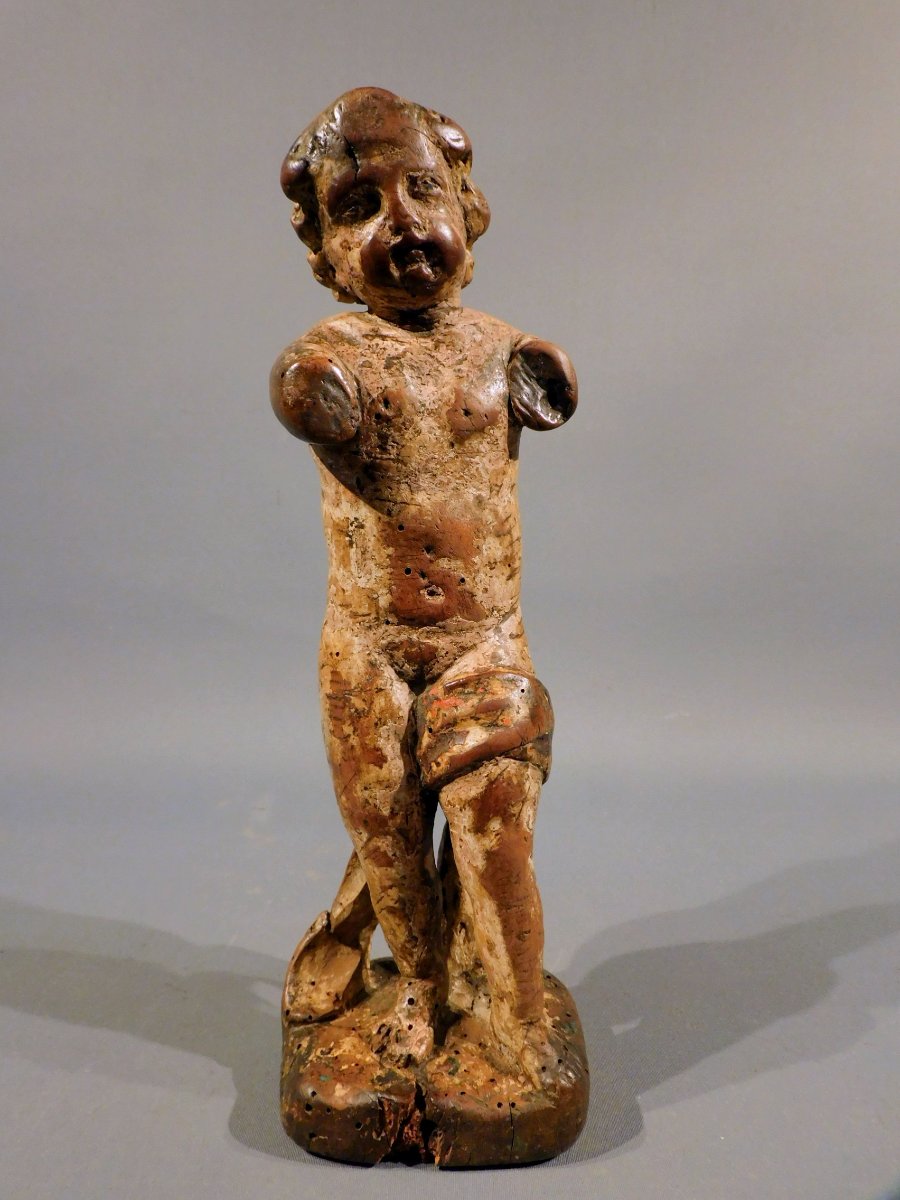 Putto en bois sculpté 17eme siécle 