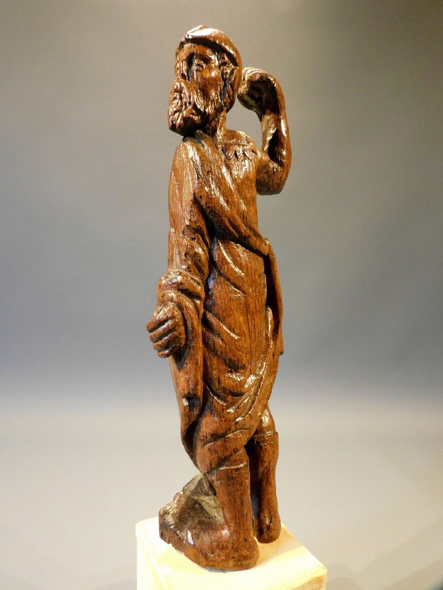 Statue Of An Altarpiece In Carved Wood 16th Century Gothic Haute Epoque-photo-7