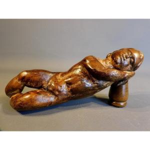 Sculpture  Putto En Bois Sculpté  Du 17eme Siécle  Haute Epoque