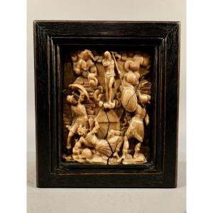 Plaque En Albatre De Malines  fin XVI - debut XVII  -   la résurrection du Christ