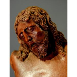 17th-century Carved Wooden Corpus Christi