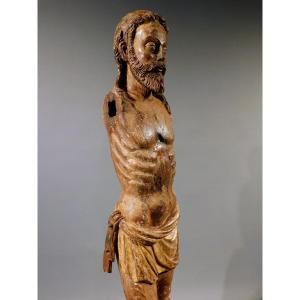 Christ en bois XVIe siécle Haute Epoque sculpture corpus Christi 16eme