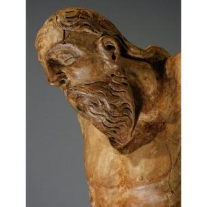 Christ en bois XVIe Haute Epoque corpus Christi 16eme siécle