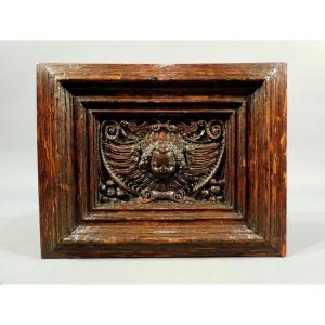 17th-century Wooden Panel Depicting A Putto
