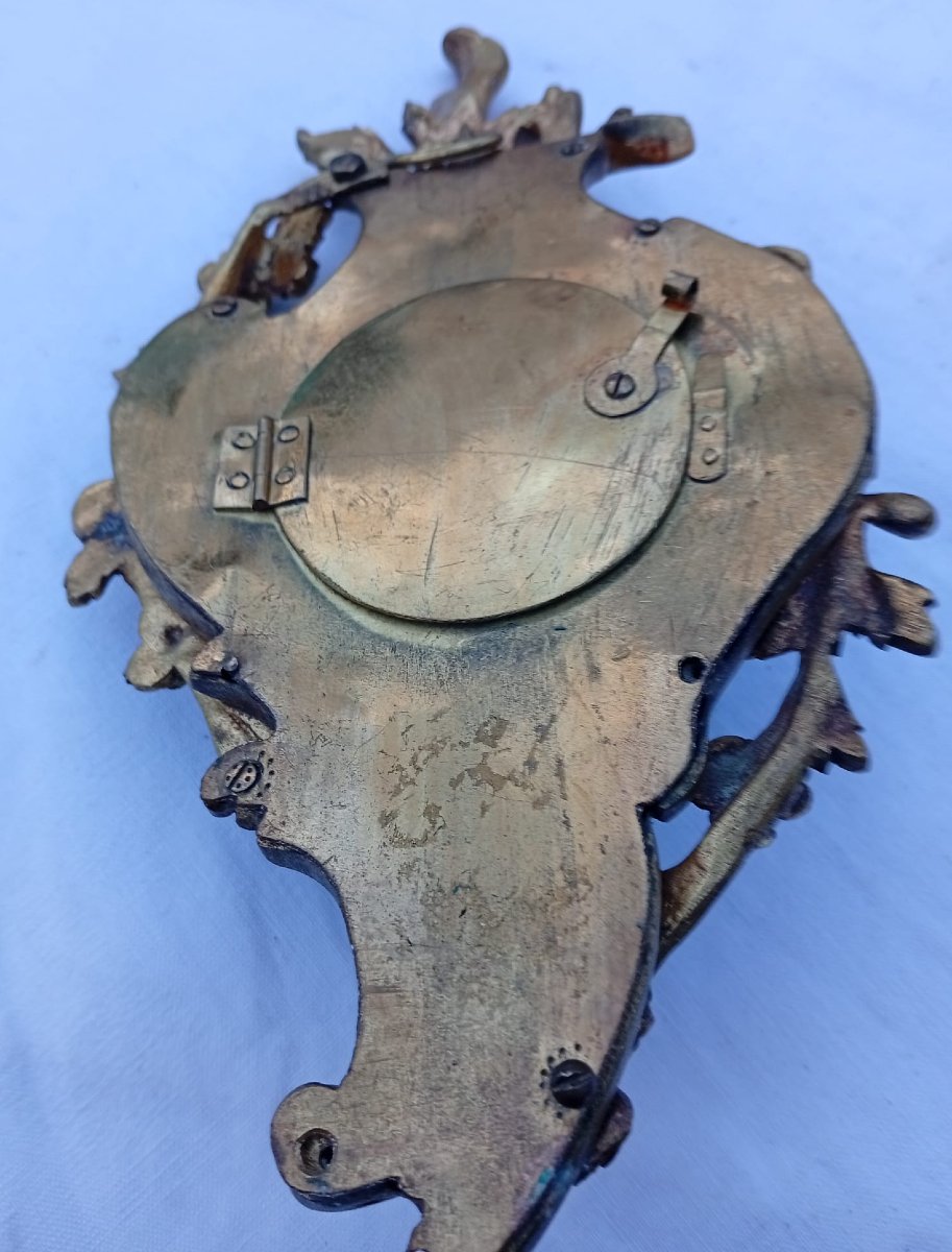 Small Bronze Cartel Clock In The Louis XV Style-photo-2