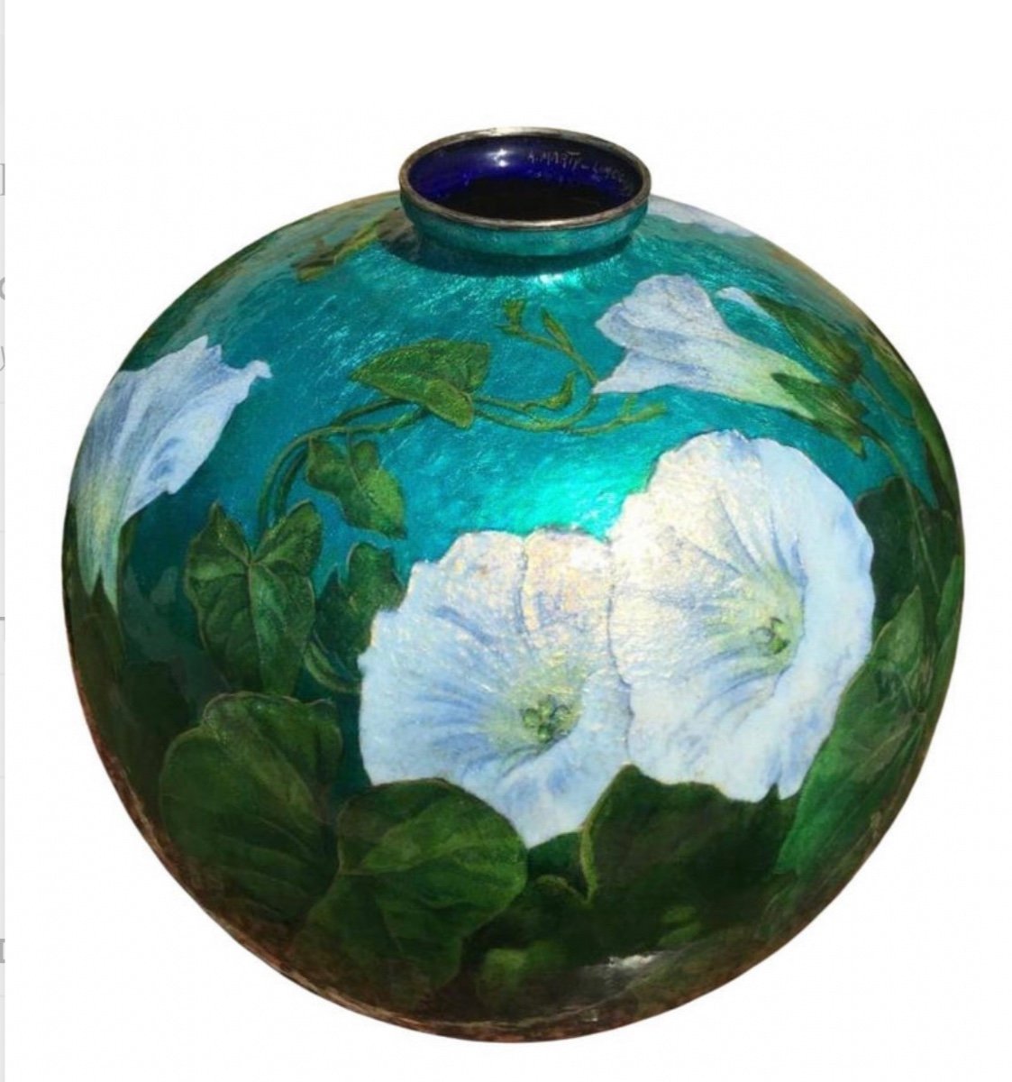 Alexandre Marty - Large Enamelled Vase Limoges