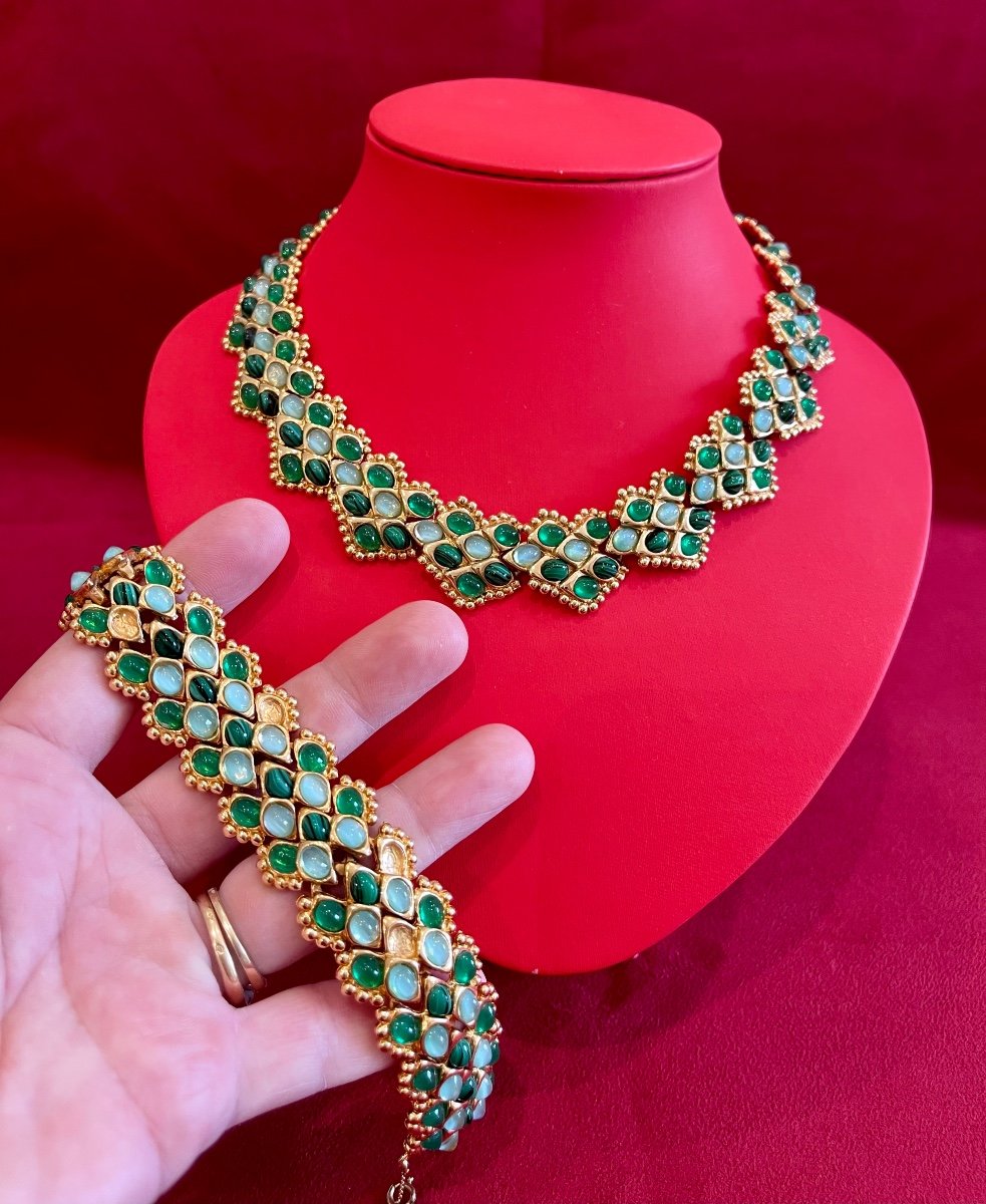 Carven - 2-piece Set, Choker Necklace & Bracelet-photo-2