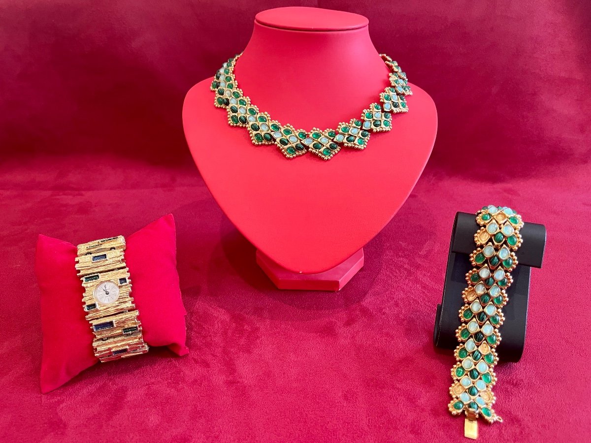 Carven - 2-piece Set, Choker Necklace & Bracelet-photo-8