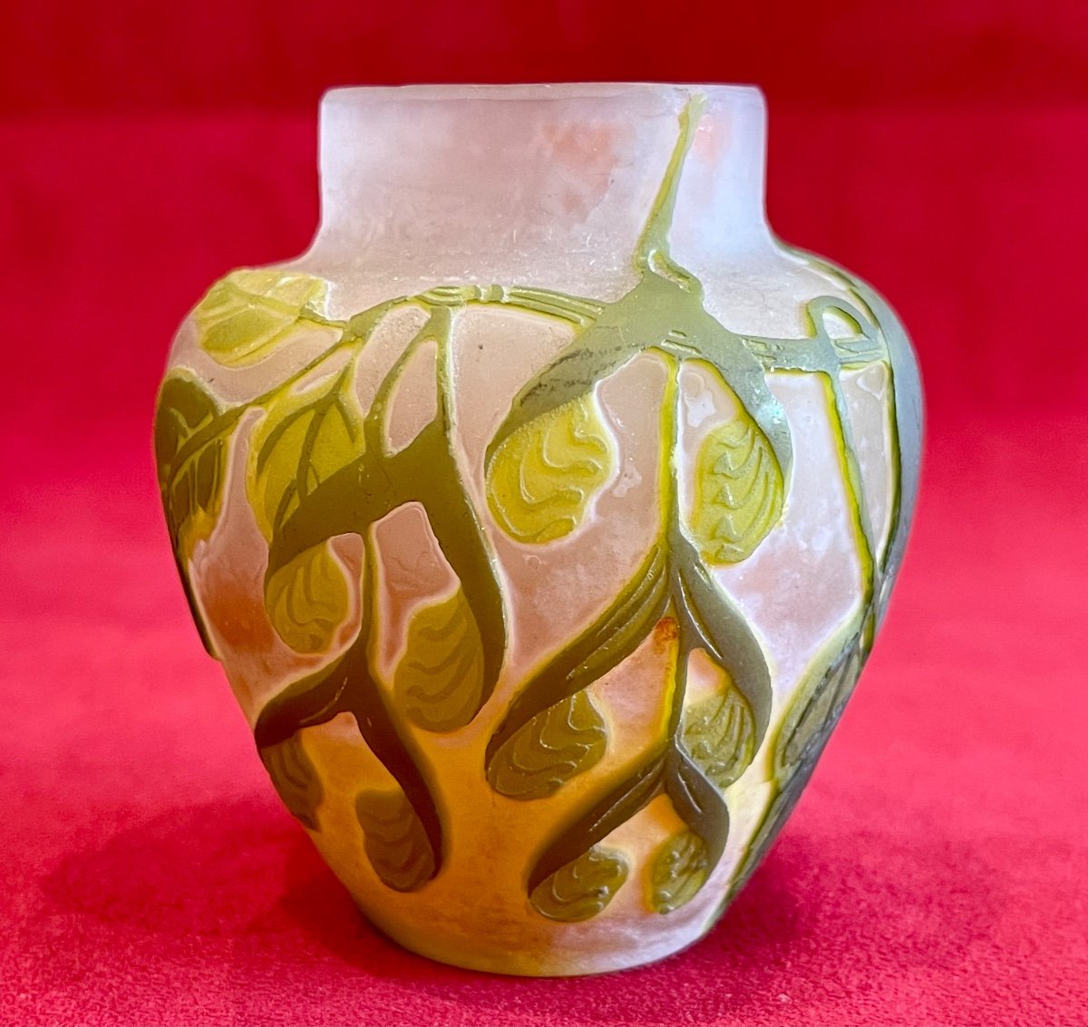 E. Galle - Small Vase With Foliage Decor
