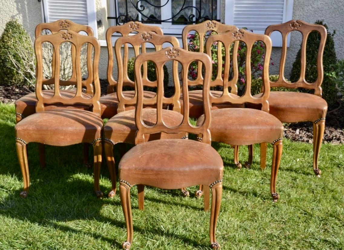 Suit Of 8 Neo-rustic Chairs-photo-2