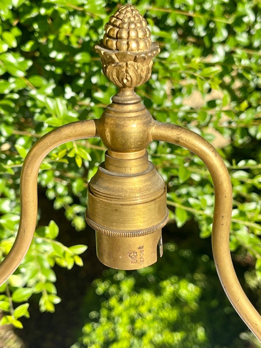 Lampe en Bronze Doré Style Louis XVI-photo-3