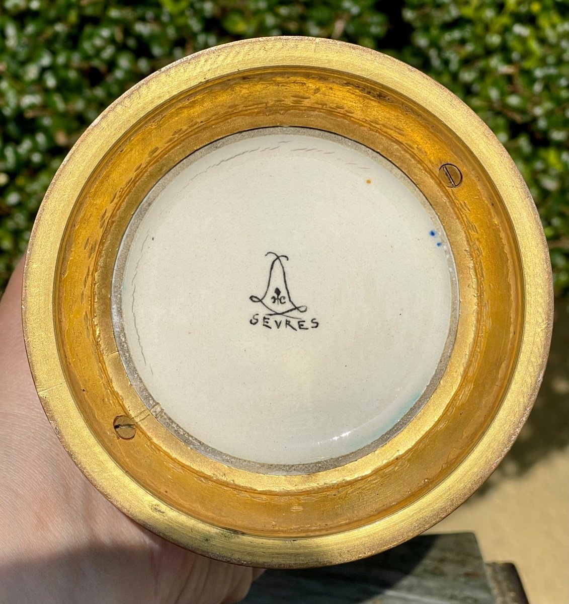 Attri. Paul Milet - Sèvres Porcelain & Bronze Vase-photo-5