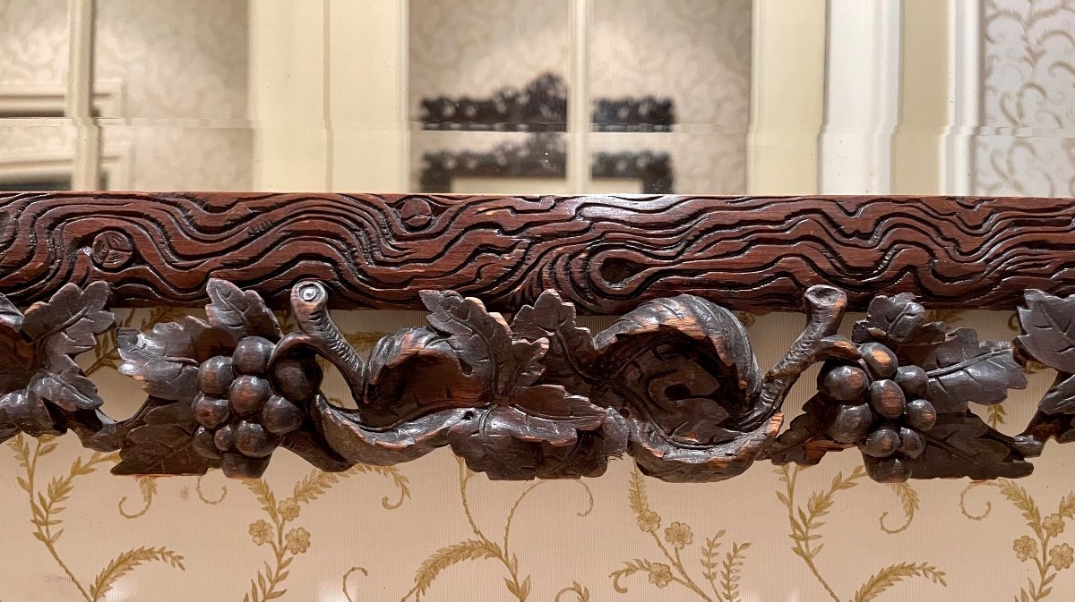 Carved Mirror With Bunches Of Grapes-photo-6