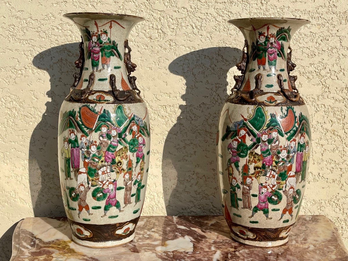 Vases Chinois En Porcelaine De Nankin 