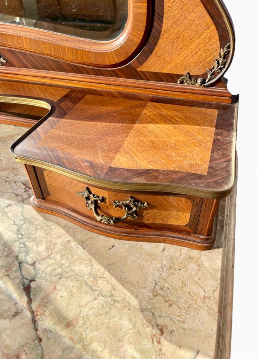 Dresser Dresser In Marquetry & Bronze Louis XV Style-photo-2