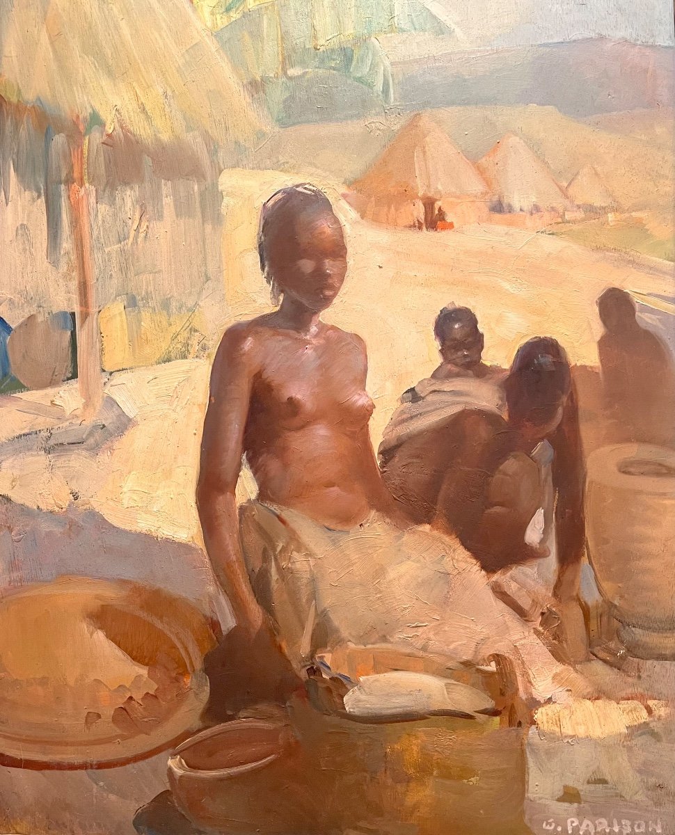 Gaston Parison - Malagasy Women Preparing The Meal-photo-2