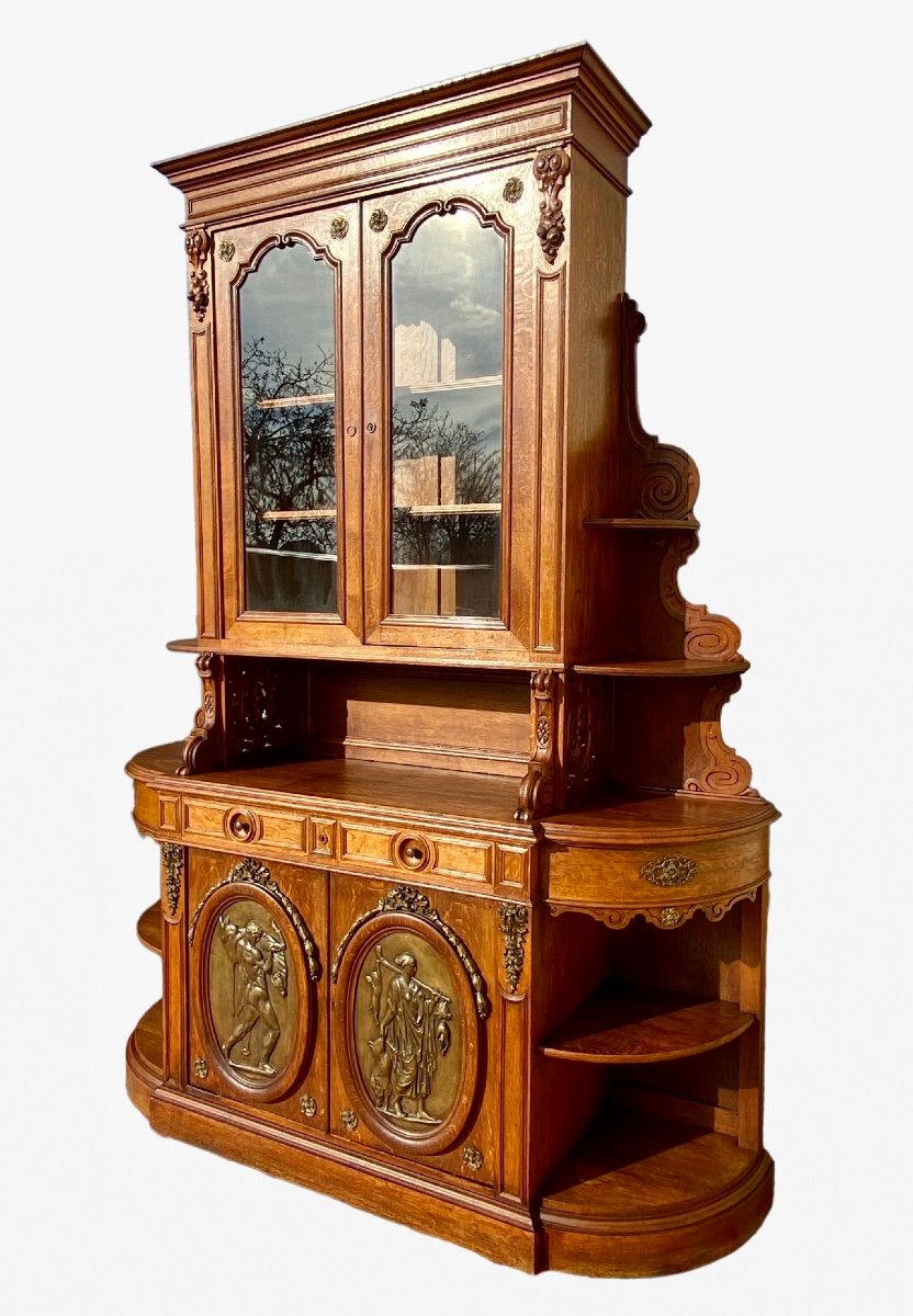 Attr. F. BARBEDIENNE - Buffet en Chêne Style Renaissance -photo-5