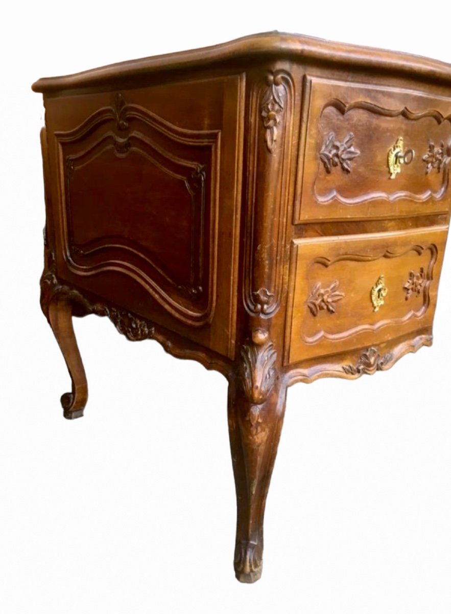 Louis XV Style Walnut Desk Set-photo-4