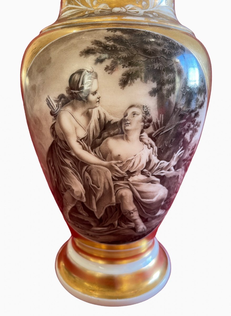 Aiguière de Toilette & son Bassin en Porcelaine de Paris Époque Empire Restauration -photo-2