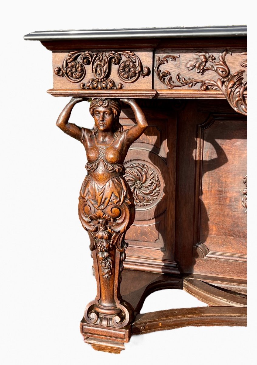 Large Renaissance Style Carved Console-photo-4