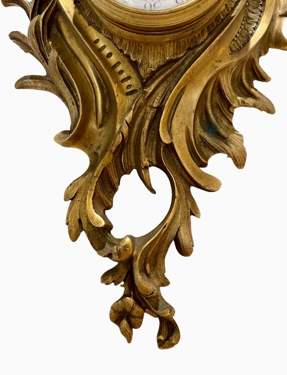 Small Louis XV Style Gilt Bronze Cartel-photo-2
