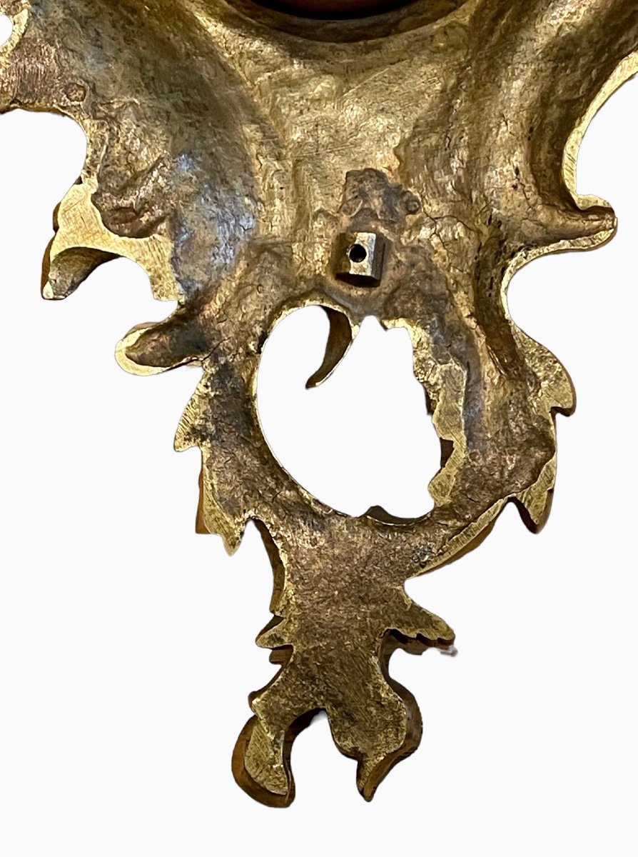 Small Louis XV Style Gilt Bronze Cartel-photo-8