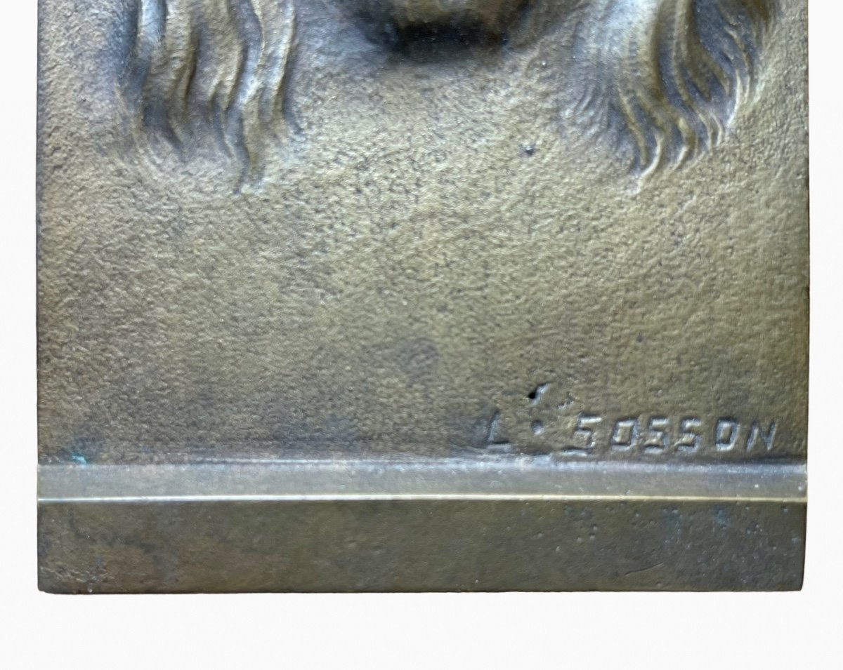 Louis SOSSON - Plaque en Bronze Représentant le Christ-photo-3