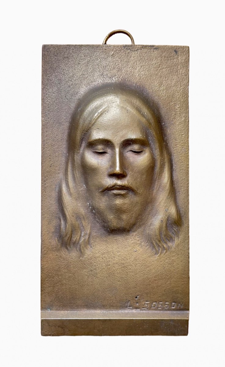 Louis SOSSON - Plaque en Bronze Représentant le Christ