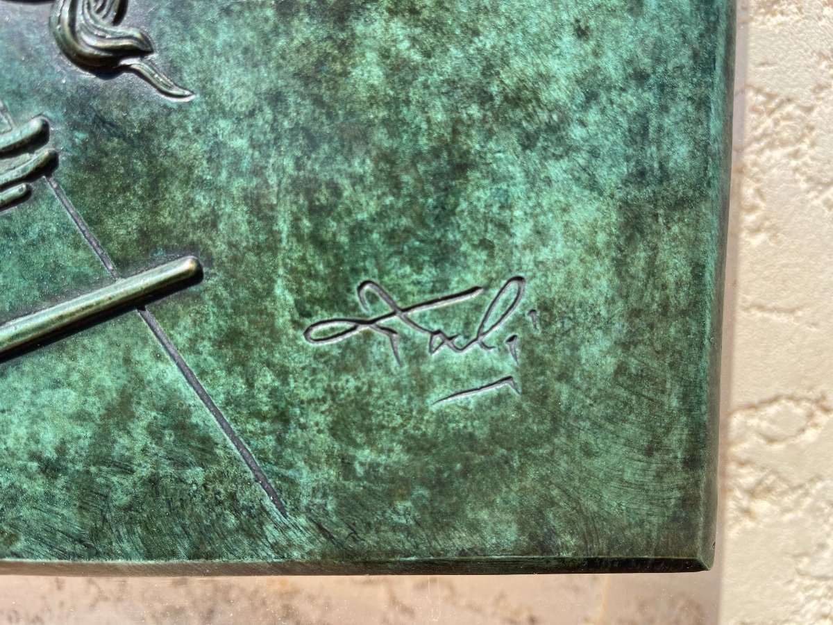Salvator Dali - Bronze Bas Relief, The Surrealist Horsemen-photo-4