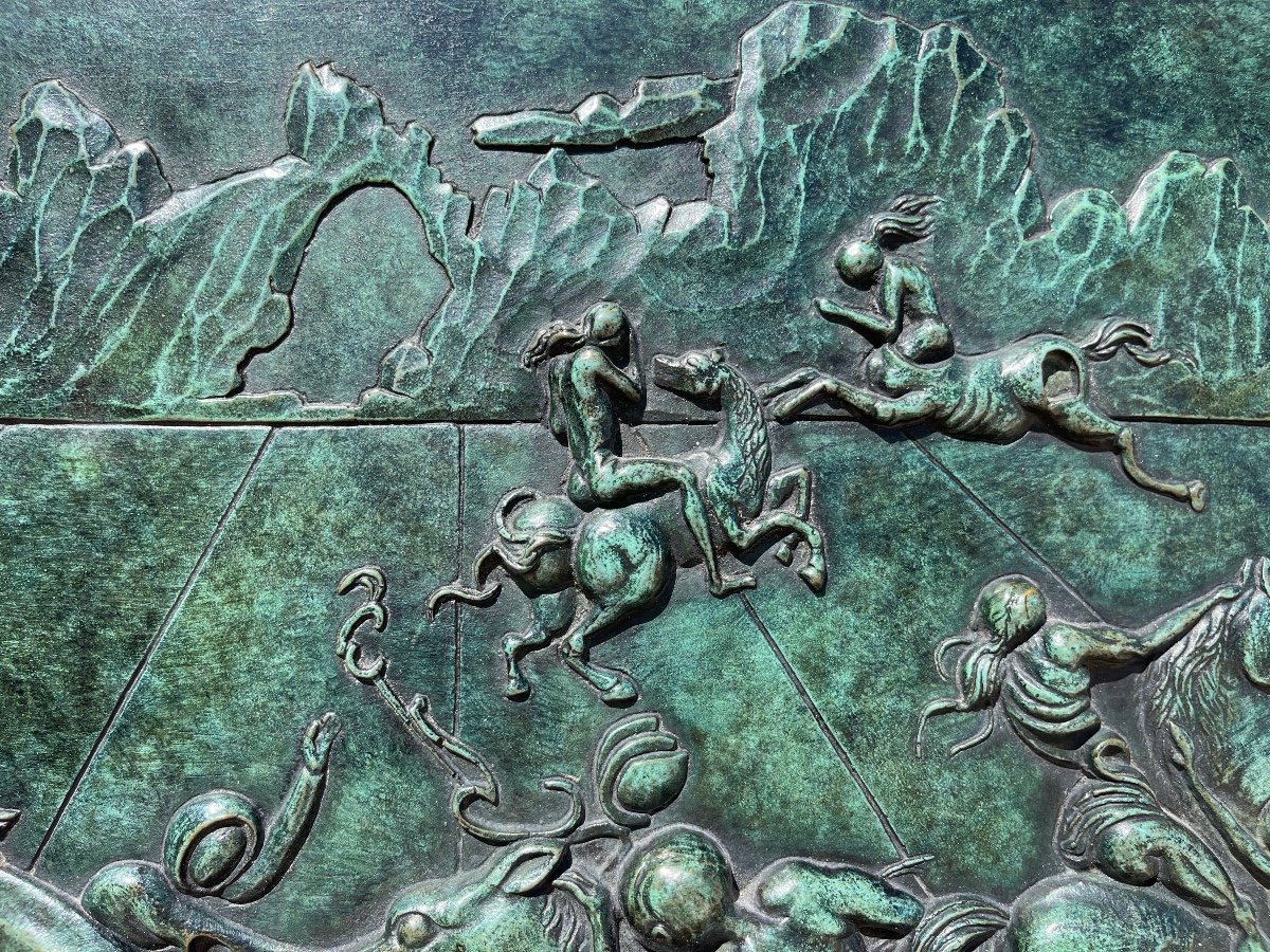 Salvator Dali - Bronze Bas Relief, The Surrealist Horsemen-photo-1