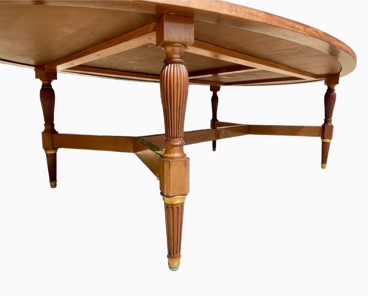 Large Louis XVI Style Mahogany Dining Table-photo-3