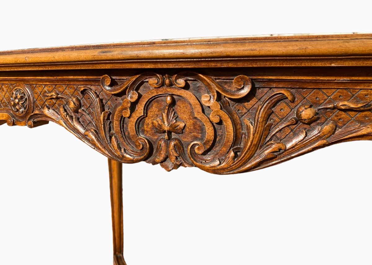 Table  de Salon en Noyer Style Louis XV -photo-2