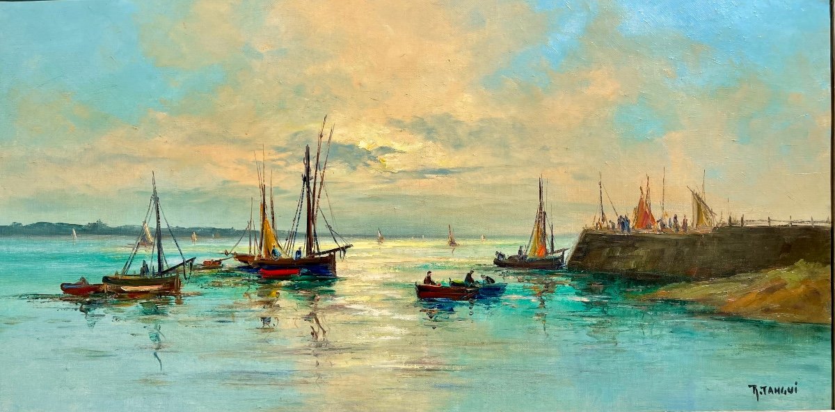 R. Tangui - Oil On Canvas, Marine-photo-2