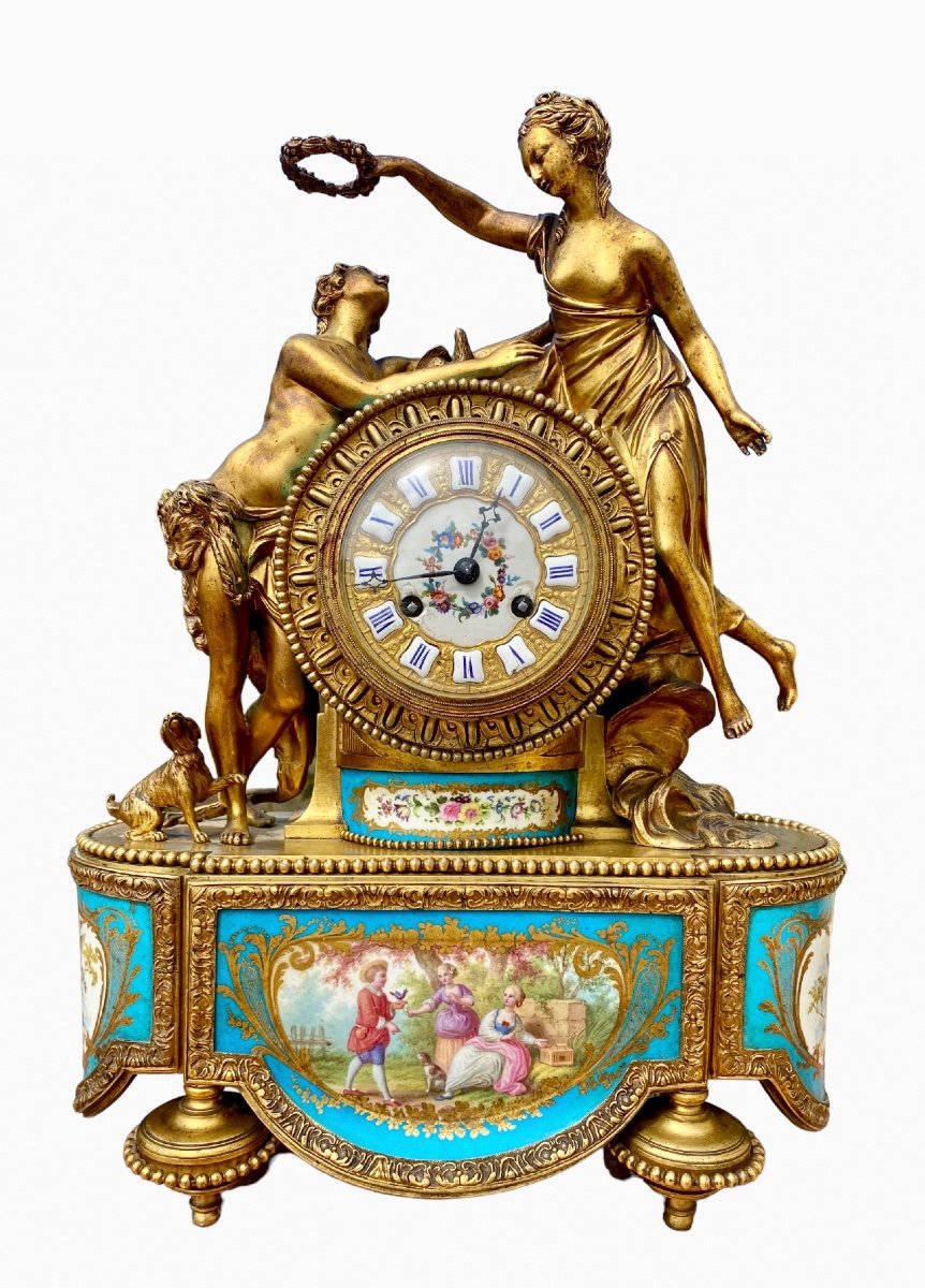 Sèvres Porcelain Mantelpiece Set-photo-2