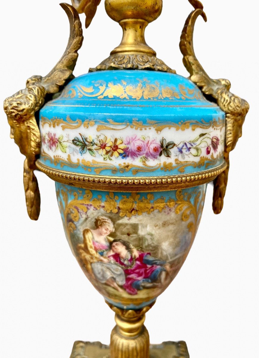 Sèvres Porcelain Mantelpiece Set-photo-6
