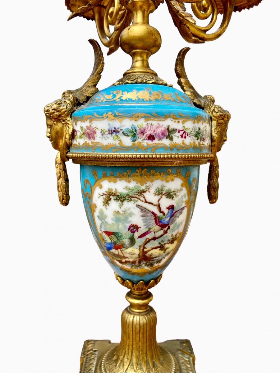 Sèvres Porcelain Mantelpiece Set-photo-8