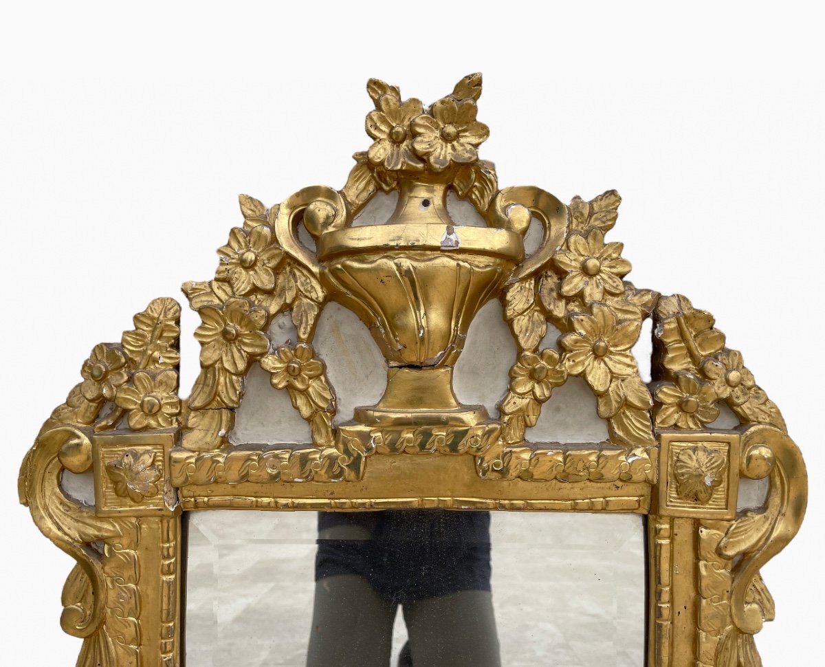 XVIIIe Siècle - Miroir D’époque Louis XVI -photo-2