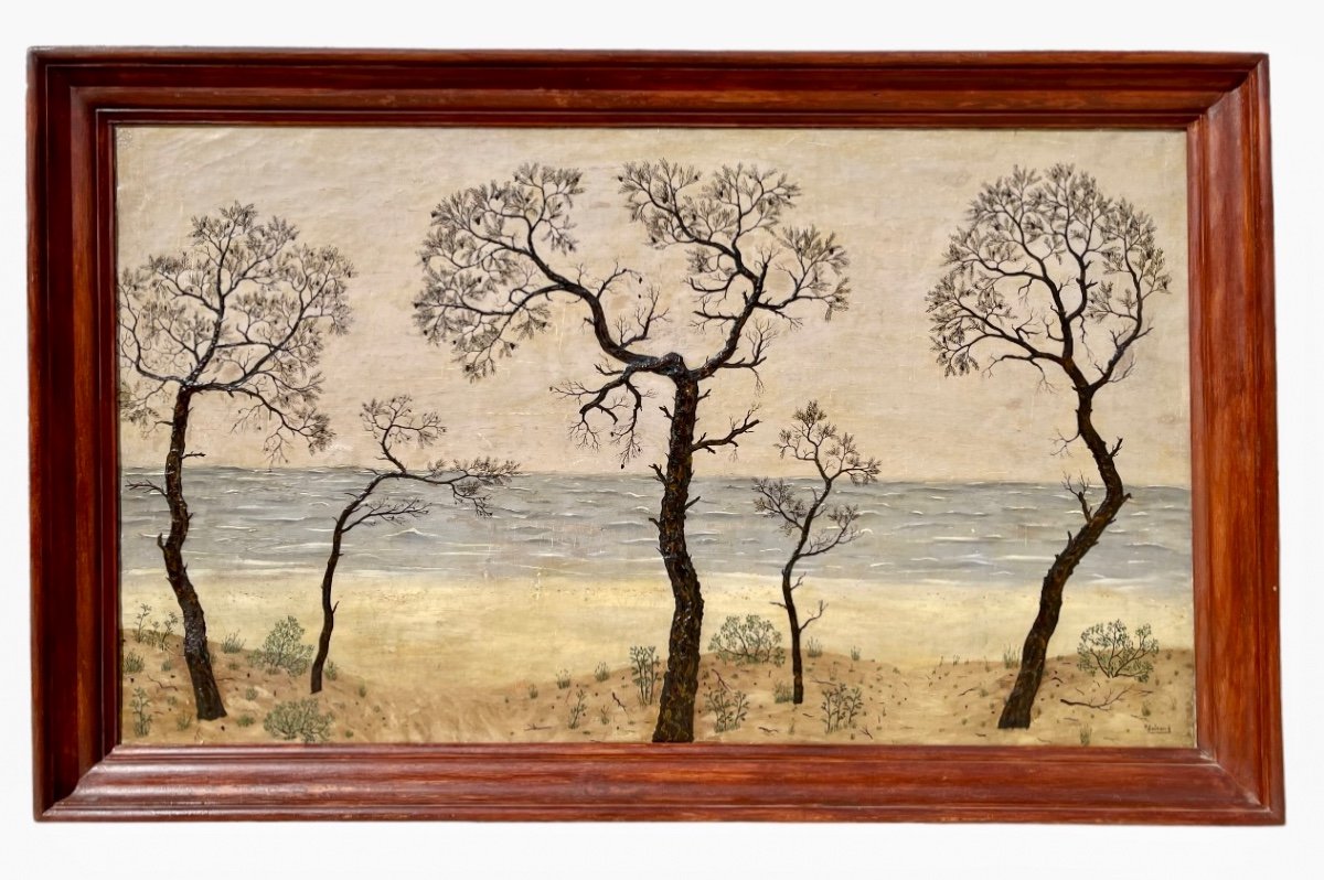 Maurice Loirand - Seaside, Oil On Canvas