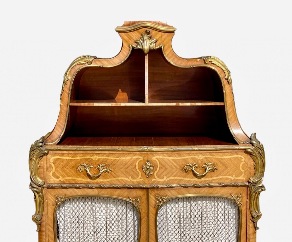 Théodore MILLET - Cabinet Cartonnier Vitrine Style Louis XV-photo-2