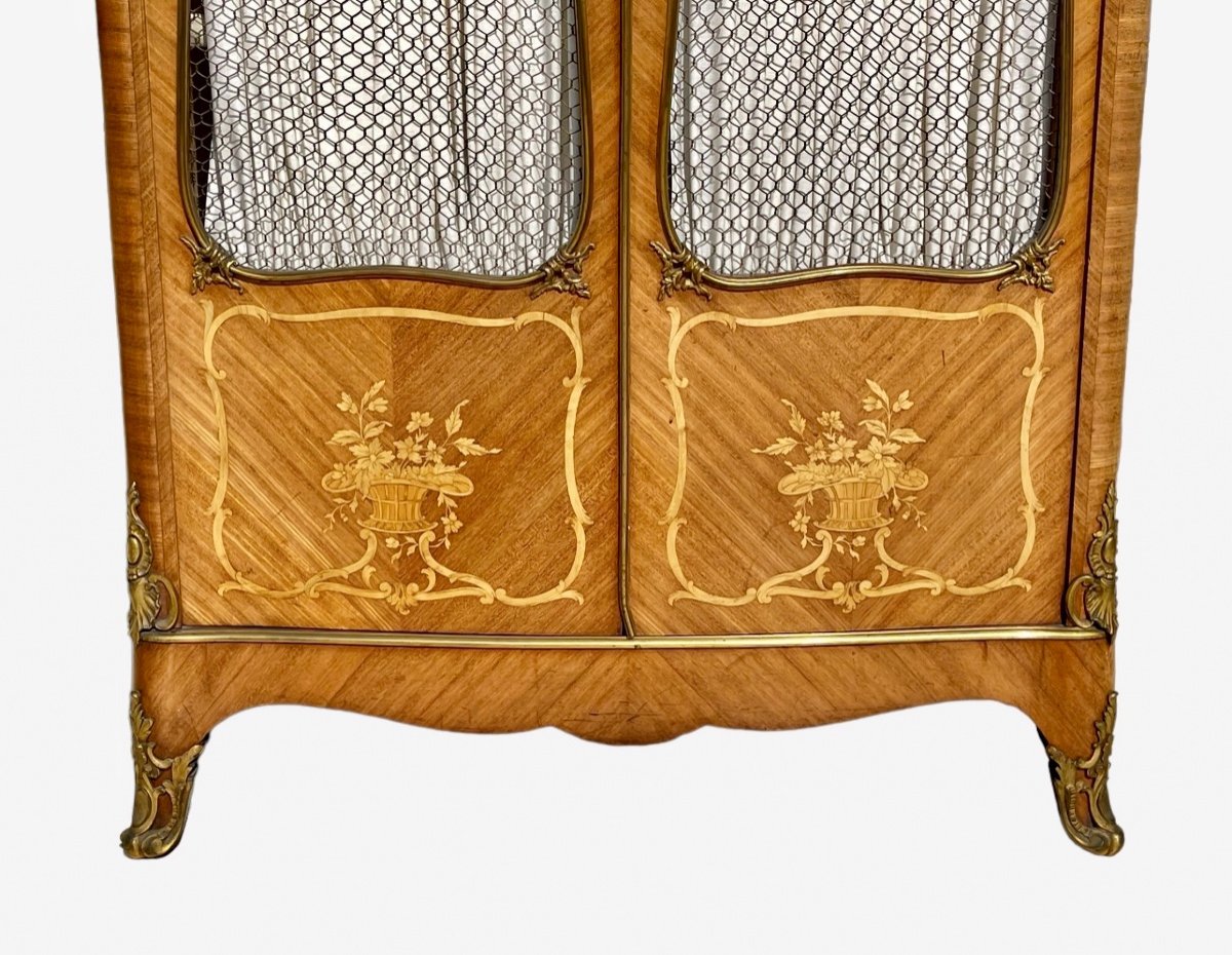 Théodore MILLET - Cabinet Cartonnier Vitrine Style Louis XV-photo-4