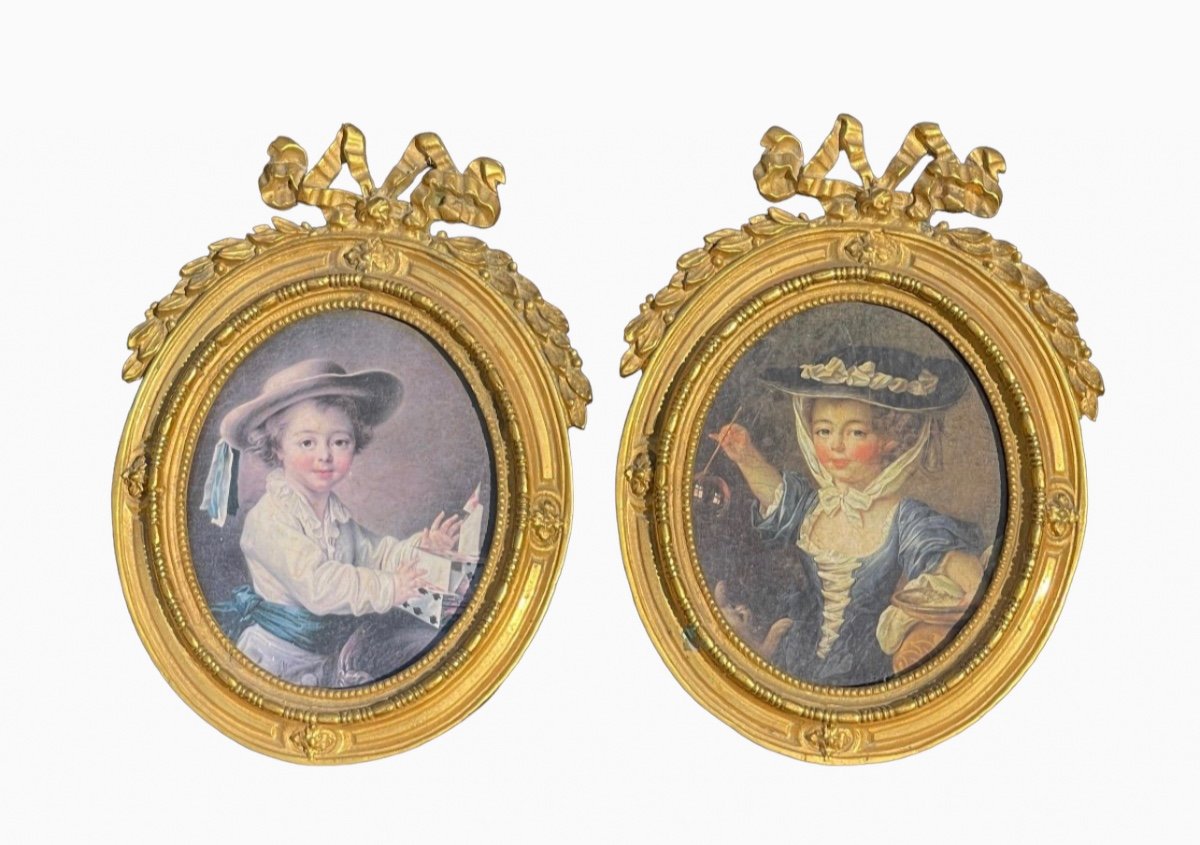Cadres Photos en Bronze de Style Louis XVI 