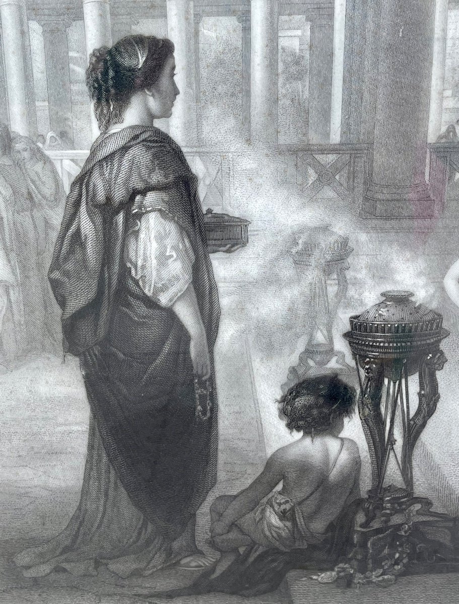 Gravure «Libéralité des Dames Romaines »-photo-1