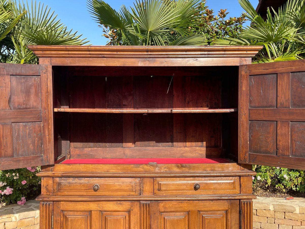 Louis XIII Standing Man In Walnut / Louis XIII Cabinet In Walnut-photo-6