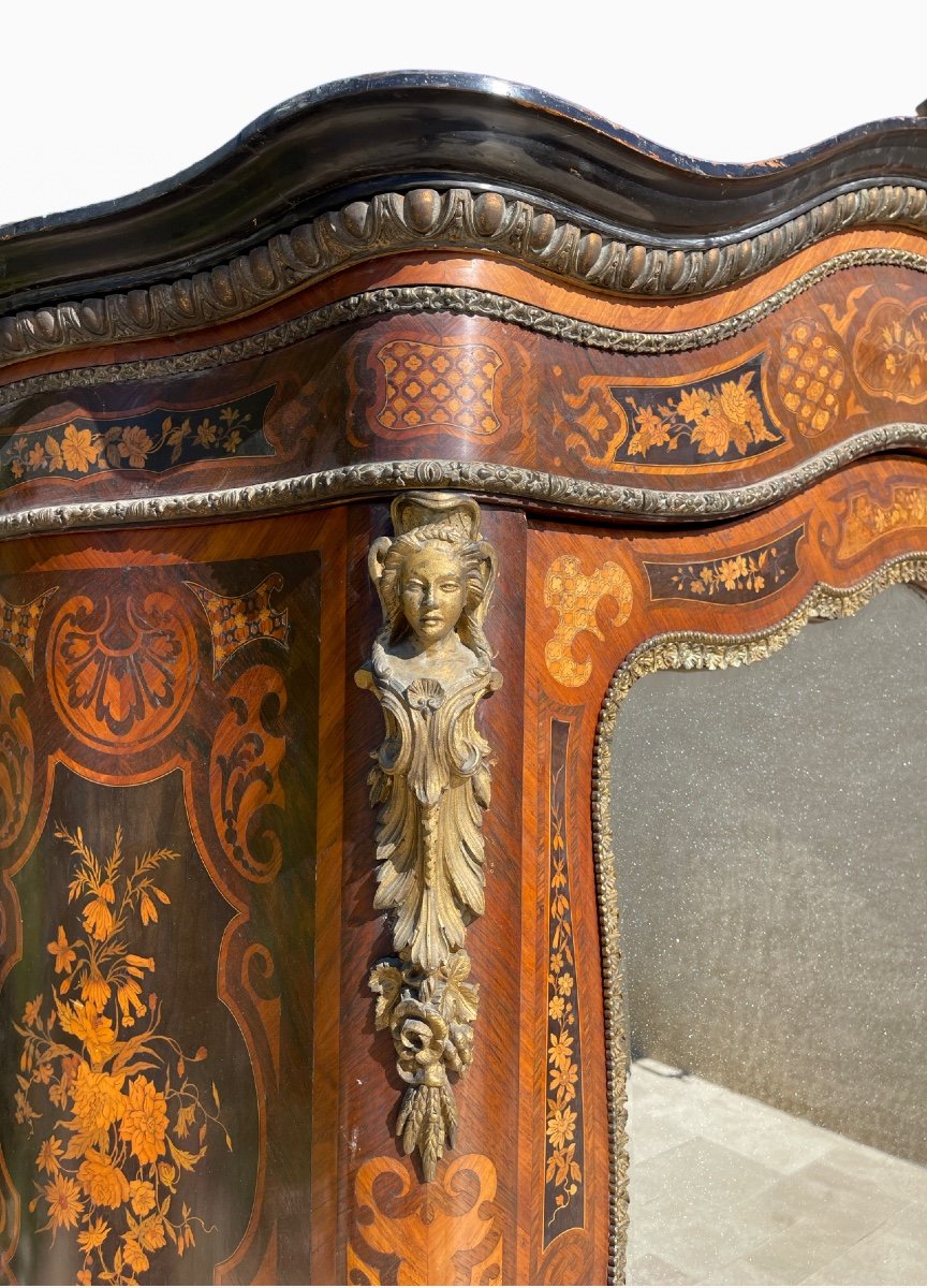 GRADÉ à Paris - Armoire en Marqueterie & Bronze Napoléon III-photo-2